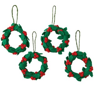 The Lakeside Collection Whimsical Sets of Felt Ornaments - 1 of 3