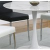 Sapphtopaz Dining Table Kitchen Table Round Dining Table Tulip-style Bar Table with Pedestal Base for Kitchen, Small Spaces - 2 of 4
