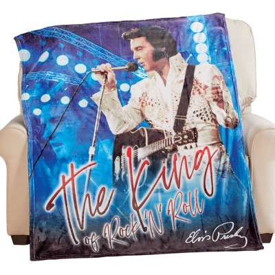 Collections Etc The King of Rock n' Roll Elvis Cozy Plush Throw Blanket