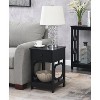 HomeStock Belmont 1 Drawer End Table with Octagon Side Design, Two Tier Shelves and Pull Out Drawer, Stylish Accent Table for Bedroom Storage - 2 of 4