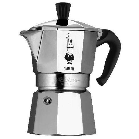 Joyjolt Italian Moka Pot 3 Cup Stovetop Espresso Maker Aluminum Coffee  Percolator Coffee Pot - Silver : Target