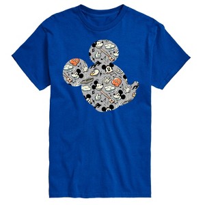 Men's - Disney - Mickey Pattern Silhouette Short Sleeve Graphic T-Shirt - 1 of 4