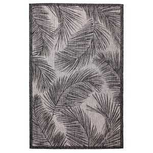 Liora Manne Carmel  Indoor/Outdoor Rug  Black.. - 1 of 4
