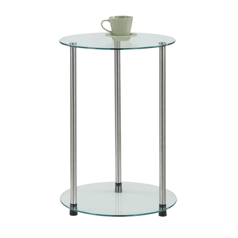 Designs2Go Classic Glass 2 Tier Round End Table - Breighton Home, 3 of 5