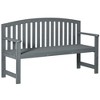 Syemin Patio Accent Chairs, Wooden Park Loveseat, All-Weather Design, Suitable for Lawn, Garden and Porch, Gray, 56.25" * 20" * 33.5" - 4 of 4