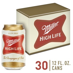 Miller High Life Beer - 30pk/12 fl oz Cans - 1 of 4