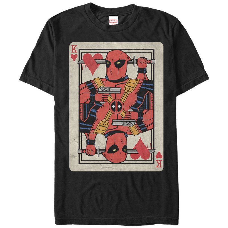 Men's Marvel Deadpool King of Hearts T-Shirt, 1 of 5