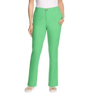 Woman Within Plus Size Adjustable Waist Straight-Leg Chino - 1 of 4