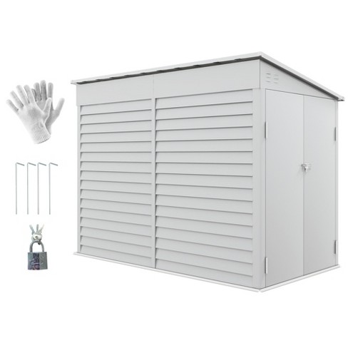 Outsunny 4.6' X 9' Metal Outdoor Storage Shed, Garden Utility Tool ...