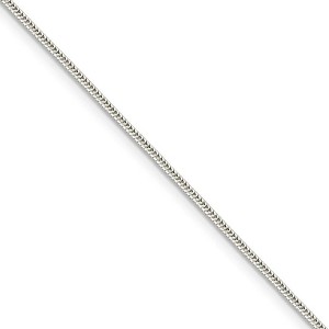 Black Bow Jewelry 1.2mm Sterling Silver Solid Classic Round Snake Chain Necklace - 1 of 4