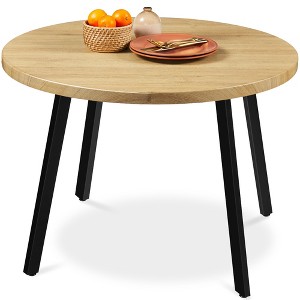 Best Choice Products 35.5in Mid-Century Modern Round Dining Table w/ Steel Legs, Adjustable Feet - 1 of 4