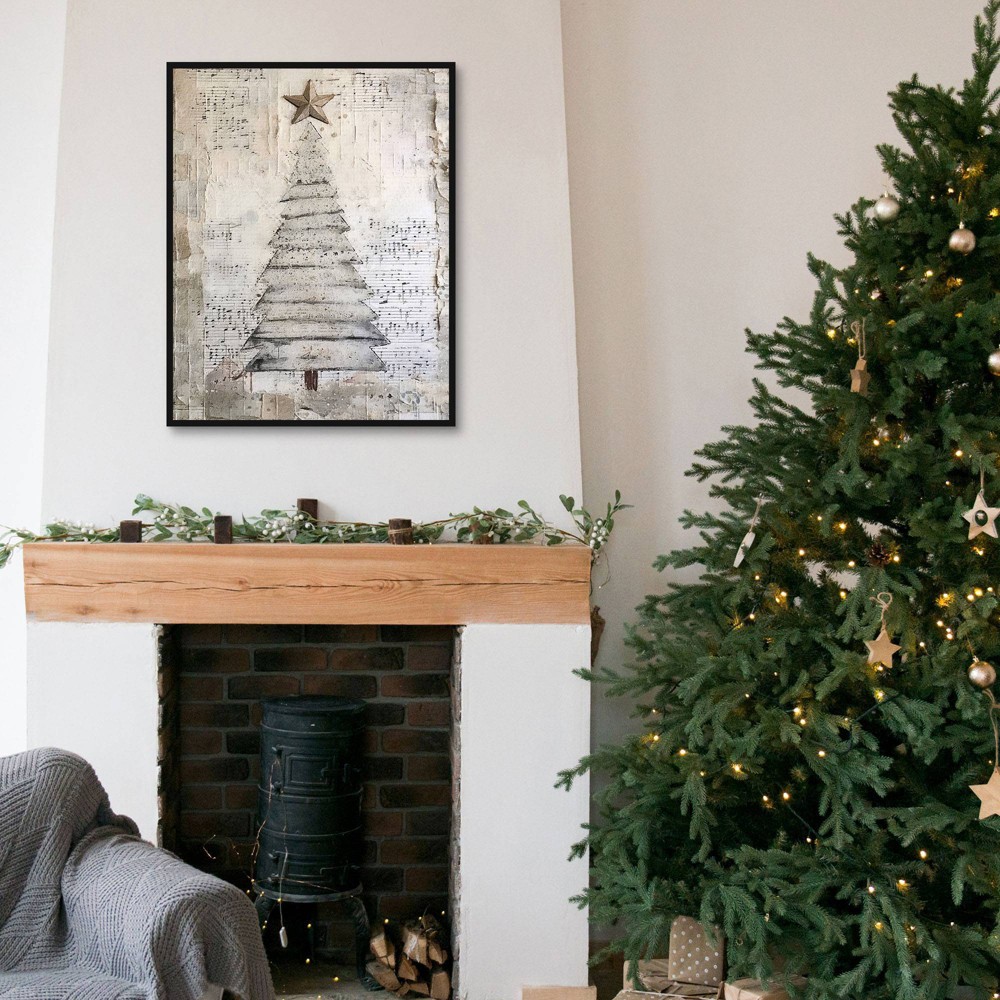 Photos - Other Decoration Masterpiece Art Gallery 22"x28" Christmas Paper Pine 1 Wall Art