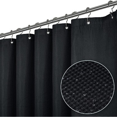 LiBa Premium Waffle Weave Shower Curtain - Water Repellent and Heavyweight, Hotel Quality, Machine Washable Liner for Bathroom
