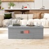 Tangkula 43" Folding Storage Ottoman Bench w/ Removable Divider & Side Pocket Bedroom - 3 of 4