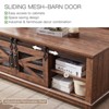 OKD 48'' Farmhouse Coffee Table with Storage & Sliding Barn Doors - 3 of 4