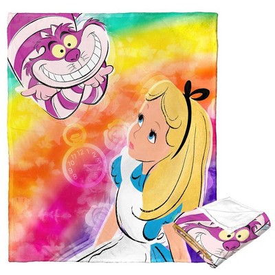 Disney Alice In Wonderland Rainbows Alice Silk Touch Throw Blanket