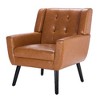 CAVINAS Modern Accent Chair, Upholstered Arm Chair, Living Room Chair Bedroom Chair Home Chair with Black Legs, Single Chair Sofa Chair - 4 of 4