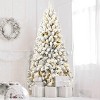 Artificial Trees Christmas Lit with 200 Warm Incandescent Lights, Prelit Christmas Tree with 498 Memory Wire Tips,Home Decoration-Maison Boucle - 2 of 4