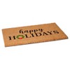 HomeRoots 17" X 29" Brown Black And Green Christmas Happy Holidays Outdoor Coir Door Mat - 4 of 4