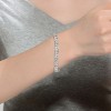 Guili Sterling Silver Rhodium Plated with Clear Round Cubic Zirconia Cluster Arrow Head Tennis Bracelet, Elegant and Timeless Design - 3 of 3