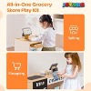 JOYMOR Toddler Wooden Grocery Store Play Set 2-in-1 with Vending Machine & Shopping Cart - 2 of 4
