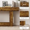 CIPACHO Vintage Brown 63 Inch Farmhouse Console Table 2-Tier U-Base Wood Sofa Table for Entryway - 3 of 4