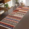 Machine Washable Area Rug Geometric Vintage Carpet Foldable Thin Non-slip Indoor Rug for Living Room Dining Room Soft Short Pile Neutral Floor Cover - 2 of 4