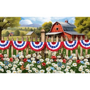 Briarwood Lane Summer Doormat 30x18 Indoor Outdoor American Flower Field For Summer Doormat - 1 of 4