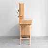 Dresser Table dresser 100% solid oak table table desk top table dresser compact dresser accessories storage width 90cm storage drawer natural wood - 2 of 4