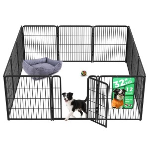 FXW Homeplus Indoor Dog Playpen - Stress-Free and Safe Play,Panels for Puppy and Small Dogs, Black│Patented - 1 of 4