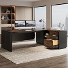 Lantine 80'' L-Shaped Executive Office Desk with 55'' Drawers Cabinet - 4 of 4