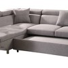 108" Jemima Sectional Sofa Gray Fabric - Acme Furniture: L-Shaped, Polyester Upholstery, Wood Frame, Includes Accent Pillow - 4 of 4