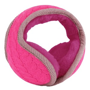 INSPIRE CHIC Warm Foldable Winter Knit Earmuffs for Women Men - 1 of 4