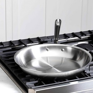 All-Clad D3 3-Ply Stainless Steel Fry Pan 12 Inch Induction Oven Broiler Safe 600F Pots and Pans, Cookware Silver - 1 of 4