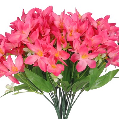 REGALWOVEN Real Touch Wedding Party Home Arrangement Artificial Lilies Flowers 13.4" 6 Pcs