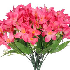 REGALWOVEN Real Touch Wedding Party Home Arrangement Artificial Lilies Flowers 13.4" 6 Pcs - 1 of 4