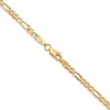 Black Bow Jewelry 3mm, 14k Yellow Gold, Flat Figaro Chain Necklace - 2 of 4