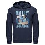 Men's Lilo & Stitch Not Lazy, Saving Energy Pull Over Hoodie