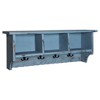 Country Cottage Antiqued Wood Coat Hooks and Storage Bench Set - Alaterre Furniture - 3 of 4