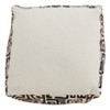 Saro Lifestyle Kuba Cloth Pouf, 20"x20"x14" Square, Black - 2 of 3