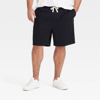 Men's Big & Tall 7" Pull-On Shorts - Goodfellow & Co™ Black 4XL