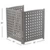 Gulches 3-Panel Outdoor Air Conditioner Fence Screen, Outside Wood Privacy Fence,Lattice Gray - 4 of 4
