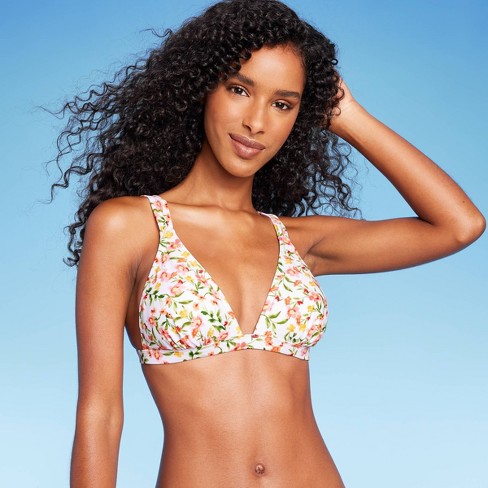 Torrente defensa parálisis Women's Triangle Bikini Top - Shade & Shore™ Floral Print Xs : Target