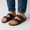 CUSHIONAIRE Men's Lane Cork Footbed Sandal with +Comfort,  Arch Support, Adjustable Straps, Casual Summer Footwear - 3 of 4