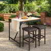 Tangkula Patio 2 PCS Rattan Wicker Bar Stool Chairs Counter Height Barstools - 2 of 4