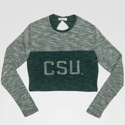 NCAA Colorado State Rams Terry Crop Top - Green L