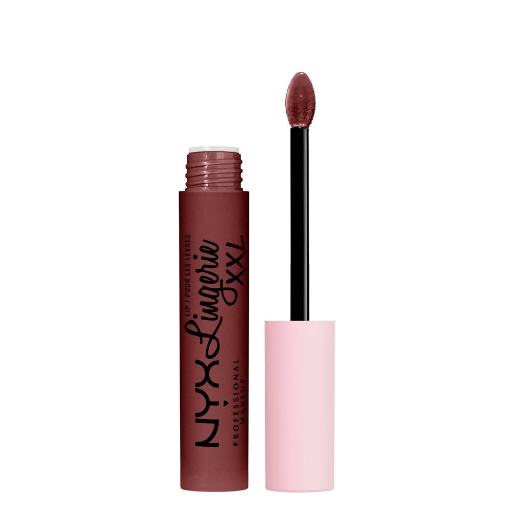 Photos - Lipstick & Lip Gloss NYX Professional Makeup Lip Lingerie XXL Smooth Matte Liquid Lipstick - 16hr Longwear - 09 Deep Mesh - 0.13 fl oz 