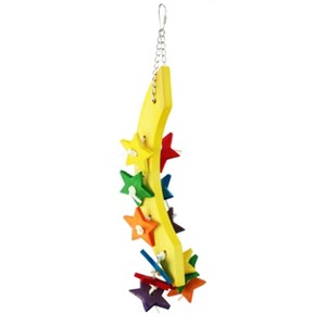A&E Cage Company Happy Beaks Wood Moon & Stars Bird Interactive Toy - 1 of 1