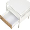 NicBex Set of 1/2,15.75 Inch Rattan Nightstand with Drawer,End Table with Open Shelf and Metal Legs for Bedroom,Living Room - 4 of 4