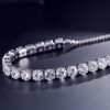 BRINJOY Adjustable Silver Bracelet - AAA+ 4mm Cubic Zirconia Luxury Women's Jewelry, Sparkling Gift Bracelet - 3 of 4